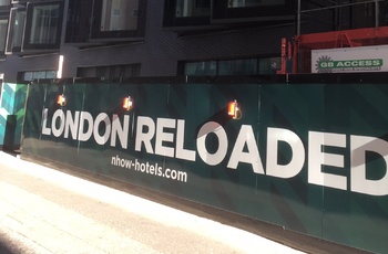 London Reloaded! Nhow London gets new hoardings as it nears completion on site
